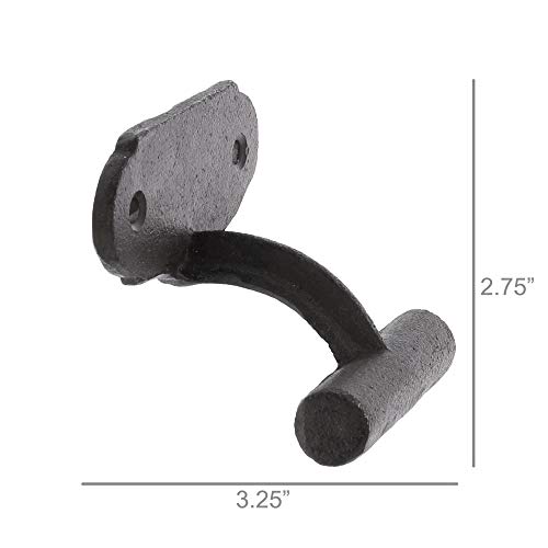 HomArt 3538-2 Hat Hook, Cast Iron, Black