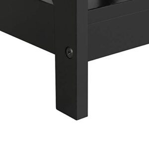 Yaheetech Wood 2-Tier Black Coffee Table with Storage Shelf for Living Room, X Design Accent Cocktail Table, Easy Assembly Home Furniture, 39.5 x 21.5 x 18 Inches