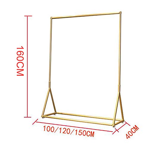 Antirust Simple Clothes Rail,Iron Fashion Garment Rail,Strong Load-Bearing, Durable/Golden / 120cm