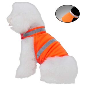 POPETPOP Dog Reflective Safety Vest High Visibility Breathable Dog Summer Clothes for Walking Running Hiking, for Small Dogs