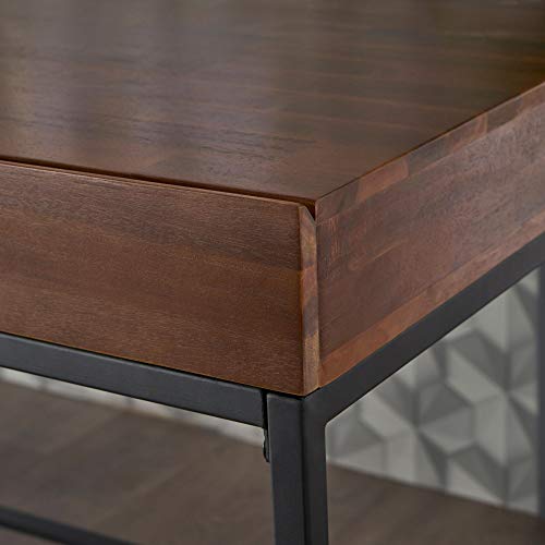 44" Brown Contemporary Style Handcrafted Storage Desk