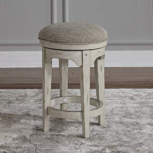 Liberty Furniture INDUSTRIES Morgan Creek 4 Piece Set (1-Console 3-Stools), Antique White