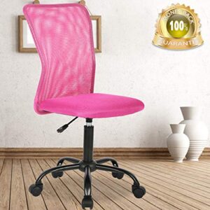 ergonomic office chair desk chair executive chair with back support mesh rolling swivel computer gaming chair modern adjustable height task works office chair for women men, pink-10set