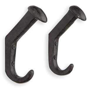 rustic state slack wall mount cast iron hooks coat towel bag hat hanger multiuse entryway railroad spike rack black set of 2