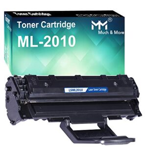 mm much & more compatible toner cartridge replacement for samsung 2010d3 ml-2010d3 2010 high yield to use for ml-2010 ml-2010r ml-2510 ml-2570 ml-1610 ml-2571n scx-4521f 4321 printers (1-pack)
