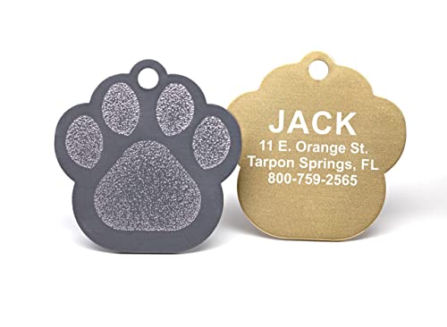 Providence Engraving Pet ID Tags in 8 Shapes, 8 Colors, and Two Sizes - Personalized Dog and Cat Tags with 4 Lines of Customizable Text