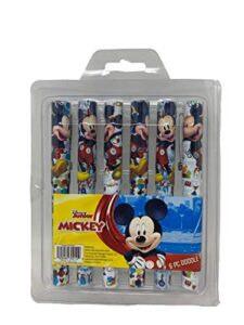 disney mickey mouse 6pk pen in clamshell