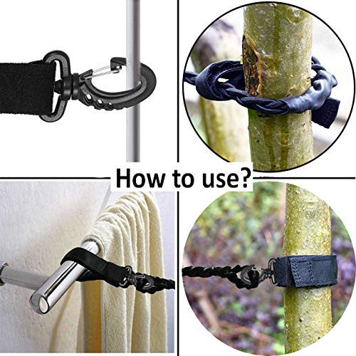 Pmsanzay Tri-Corded Travel Clothesline for Hotel Travel, Camping + Laundry Room, No Pins Needed, Small Enough and Lightweight to Store in Laundry Basket, Backpack W/Adjustable Loops