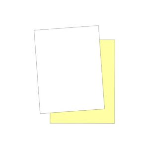 "plain" collated color paper (not carbonless) for laser and ink jet printers (pack of 500 sheets 2 part)