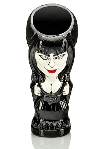 Geeki Tikis Elvira Mistress of the Dark Mug | Official Elvira Collectible Tiki Style Ceramic Cup | Holds 20 Ounces