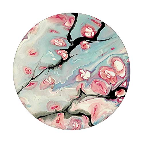 Pink Flowers Sakura Pop Mount Socket Japanese Cherry Blossom PopSockets PopGrip: Swappable Grip for Phones & Tablets