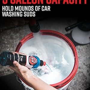 Adam's Wash Bucket (5 Gallon Bucket + Grit Guard) - Car Detailing Tool for Car Washing & Garage Storage | Stores Car Wash Soap, Foam Cannon, Foam Gun, Microfiber Towels & More