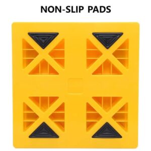 Homeon Wheels Camper Leveling Blocks, Ideal for Leveling Single and Dual Wheels, Heavy Duty Rv Leveling Blocks and Chocks Anti-Slip Pads Design, Camper Levelers 10 Pack with Carrying Bag (WH-102)