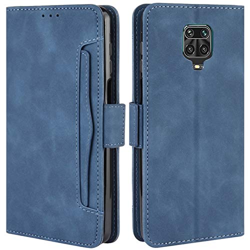 HualuBro Xiaomi Redmi Note 9S Case, Redmi Note 9 Pro Case, Magnetic Full Body Protection Shockproof Flip Leather Wallet Case Cover with Card Slot Holder for Redmi Note 9S Phone Case (Blue)