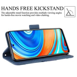 HualuBro Xiaomi Redmi Note 9S Case, Redmi Note 9 Pro Case, Magnetic Full Body Protection Shockproof Flip Leather Wallet Case Cover with Card Slot Holder for Redmi Note 9S Phone Case (Blue)