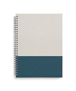 tru red 24383525 medium hard cover ruled notebook, gray/teal