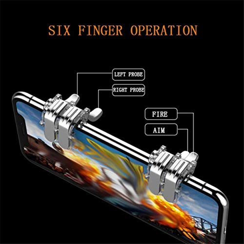 Detectorcatty Metal Smartphone Mobile Gaming Trigger for Pubg Mobile Gamepad Fire Aim Button L1R1 Key Shooter Pubg Controller Triggers