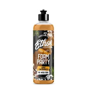 ethos foam party - concentrated ph neutral car wash soap - snow foam suds car wash soap - foam cannon soap - safe for waxes, sealants & coatings (16 oz)