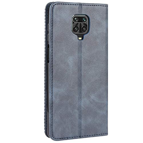 HualuBro Xiaomi Redmi Note 9S Case, Redmi Note 9 Pro Case, Retro PU Leather Full Body Shockproof Wallet Flip Case Cover with Card Slot Holder and Magnetic Closure for Redmi Note 9S Phone Case (Blue)
