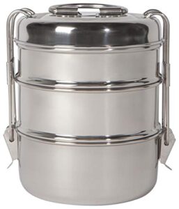 now designs stainless steel tiffin, simply steel - 4.75 x 6 in | homemade meal transport