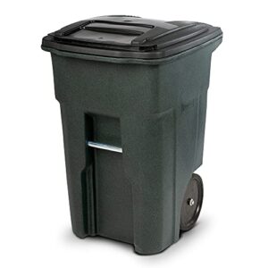 toter 2-wheel trash can with lid - greenstone, 48-gallon, model# ana48-51406