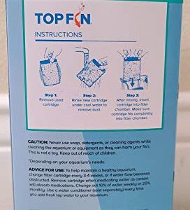 Top Fin Silenstream PF-S Small Filter Cartridges (6 Count) Refill for PF10 Power Filters (5.5in x 3.1in)