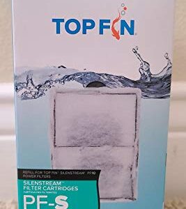 Top Fin Silenstream PF-S Small Filter Cartridges (6 Count) Refill for PF10 Power Filters (5.5in x 3.1in)