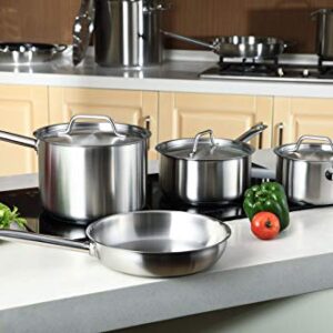 AmazonCommercial 7-Piece Stainless Steel Induction Ready Cookware Set