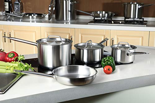 AmazonCommercial 7-Piece Stainless Steel Induction Ready Cookware Set