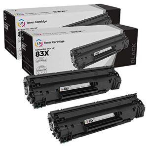 ld products compatible toner cartridge replacement for hp 83x cf283x high yield (black, 2-pack) for use in hp laserjet pro m225dw m201dw, mfp m225dn, m201dw, mfp m225dn, mfp m225dw, m225nw