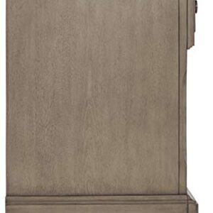 Signature Design by Ashley Lettner Modern Traditional 1 Drawer Nightstand, Light Gray