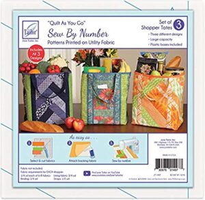 june tailor inc quilt as you go shoppers totes-3pk qayg sew/nbr utility shop tote