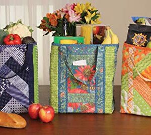 June Tailor Inc Quilt As You Go Shoppers Totes-3pk QAYG Sew/Nbr Utility Shop Tote