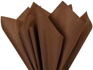 chocolate tissue paper squares, bulk 24 sheets, premium gift wrap and art supplies for birthdays, holidays, or presents by feronia packaging, large 20 inch x 30 inch