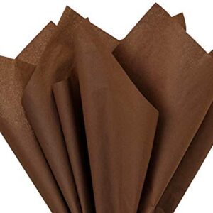 Chocolate Tissue Paper Squares, Bulk 24 Sheets, Premium Gift Wrap and Art Supplies for Birthdays, Holidays, or Presents by Feronia packaging, Large 20 Inch x 30 Inch