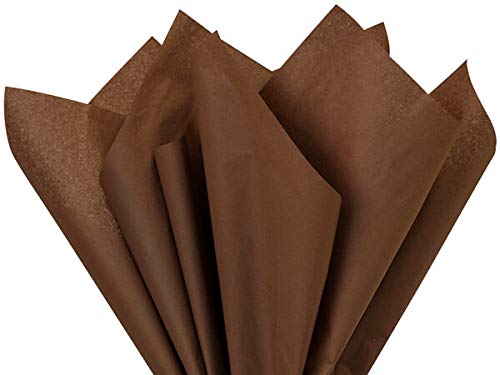 Chocolate Tissue Paper Squares, Bulk 24 Sheets, Premium Gift Wrap and Art Supplies for Birthdays, Holidays, or Presents by Feronia packaging, Large 20 Inch x 30 Inch