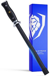 dalstrong honing rod - 10" - g10 handle - stainless steel core - scratch-free ceramic coating