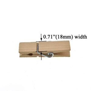 HAHIYO Wooden Clothes Pins Clothespins Extra Wide Do NOT Fall Apart 2.83 inches Length 11 Pack Sturdy Strong Springs No Rust No Discoloration for Laundry Craft Food Opened Bags