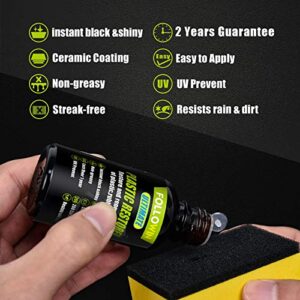 FOLLOWIN Plastic Restorer for Cars Ceramic Plastic Coating Trim Restore, Resists Water, UV Rays, Dirt, Ceramic Coating, Not Dressing, Last Over 200 Washes, Highly Concentrated, 30ml