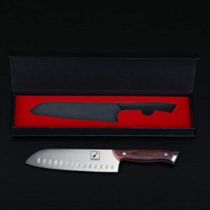 imarku Kitchen knife, 7’’Santoku Knife, German High Carbon Steel Chopper Knife, Professional Chef Knife with Ergonomic Handle, Extremely Sharp＆Durable