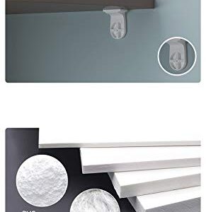 RomanticDesign Modern Wood Corner Wall Shelves, Corner Display Floating Corner Shelf for Bedroom Office Home Décor Accents Set of 3 (11.8") White