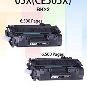 (2 Pack) GTS Compatible for Toner Cartridge HP 05X 505X CE505X (Black) for Laserjet P2055dn P2055 P2055D P2055X Pro 400 Pro 400 M401n M401dne M401dw MFP M425dn Printer