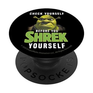 shrek check yourself before you shrek yourself popsockets popgrip: swappable grip for phones & tablets