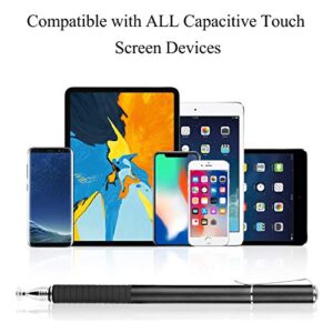 Fine Point Disc Stylus Pen for Apple iPad Pencil, Compatible with iPhone, iPad, iPad Pro, Samsung Galaxy Cellphones & Tablets and All Other Touch Screen Devices (3Pcs with Extras)