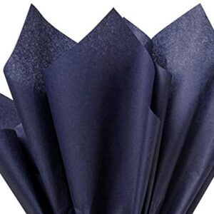 Navy Blue Tissue Paper Squares, Bulk 10 Sheets, Premium Gift Wrap and Art Supplies for Birthdays, Holidays, or Presents by Feronia packaging, Large 15 Inch x 20 Inch Made in USA