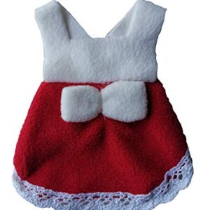 Vedem Guinea-Pigs Fleece Costumes Hamster Outfits Small Animal Clothes (S, Red)