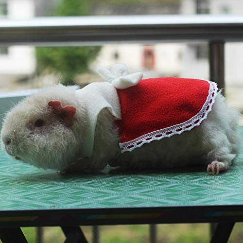 Vedem Guinea-Pigs Fleece Costumes Hamster Outfits Small Animal Clothes (S, Red)