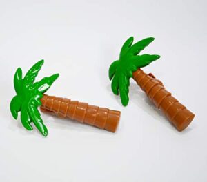 palm tree, beach towel holders, clips, set of two, beach, patio or pool accessories, portable towel clips, chip clips, secure clips
