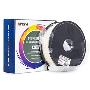 Inland PLA Plus (PLA+) 3D Printer Filament 1.75mm - PLA Pro Dimensional Accuracy +/- 0.03 mm - 1 kg Spool (2.2 lbs) – Fits Most FDM/FFF Printers – Odor Free, Clog Free 3D Printing Filaments - Natural