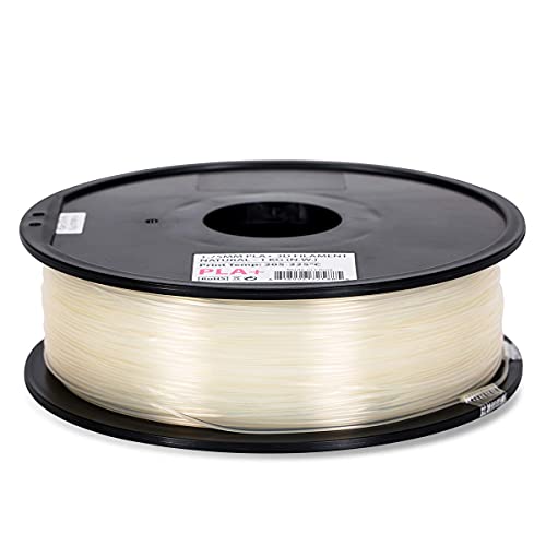 Inland PLA Plus (PLA+) 3D Printer Filament 1.75mm - PLA Pro Dimensional Accuracy +/- 0.03 mm - 1 kg Spool (2.2 lbs) – Fits Most FDM/FFF Printers – Odor Free, Clog Free 3D Printing Filaments - Natural